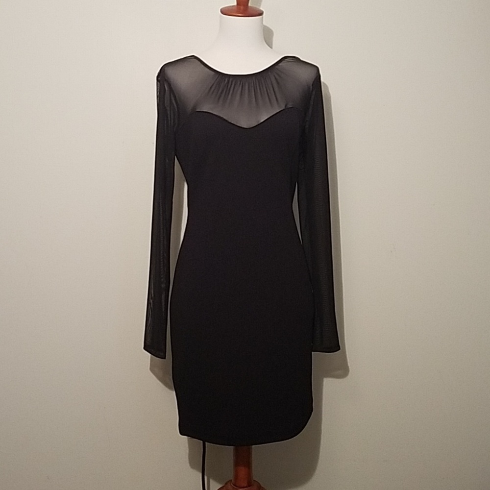 NWT BCBG sweetheart sheath black dress - Picture 2 of 8